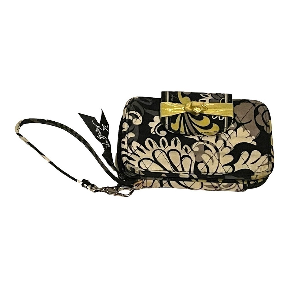 VERA Bradley wristlet wallet in Baroque pattern.